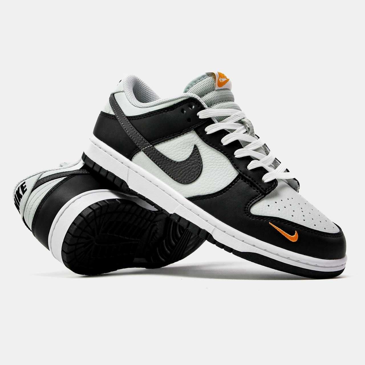 Nike Dunk Low Black Total Orange Mini Swoosh кроссовки мужские dunk sb