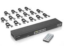 Przełącznik KVM MT-VIKI 4K 16 portów HDMI, konsola KVM