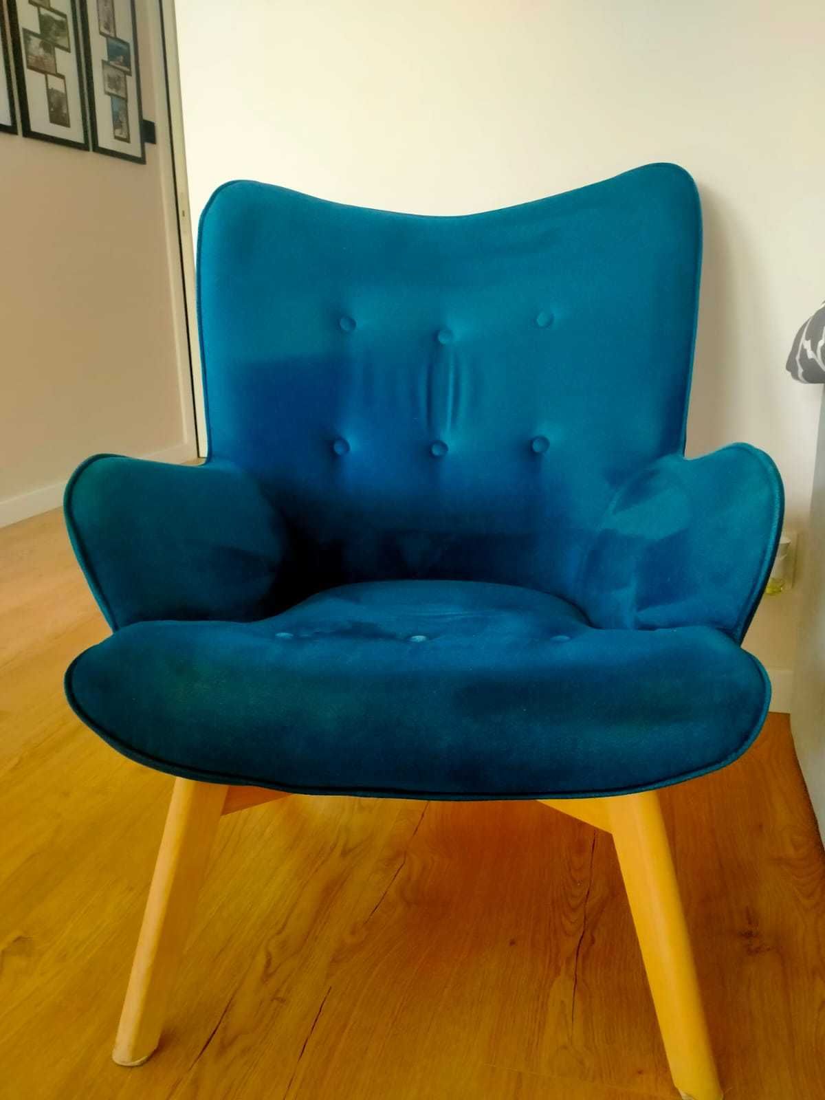 Fotel ciemnoniebieski