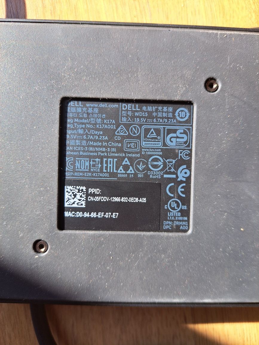 Dell stacja dokująca k17A z zasilaczem 130W