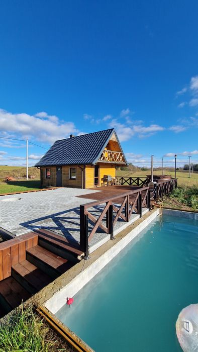 Domek z sauną balią i basenem