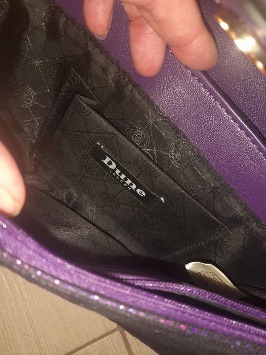 Яскрава сумка фіалкового кольору вечірня або на кожен день Dune London