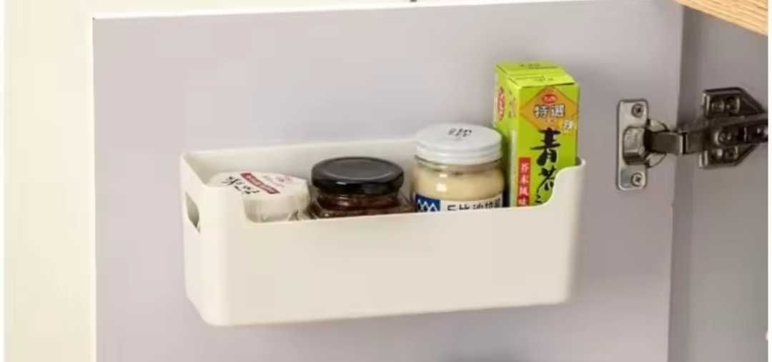 Półka ścienna koszyk organizator plastik 25.5x8.5x9.5 biały