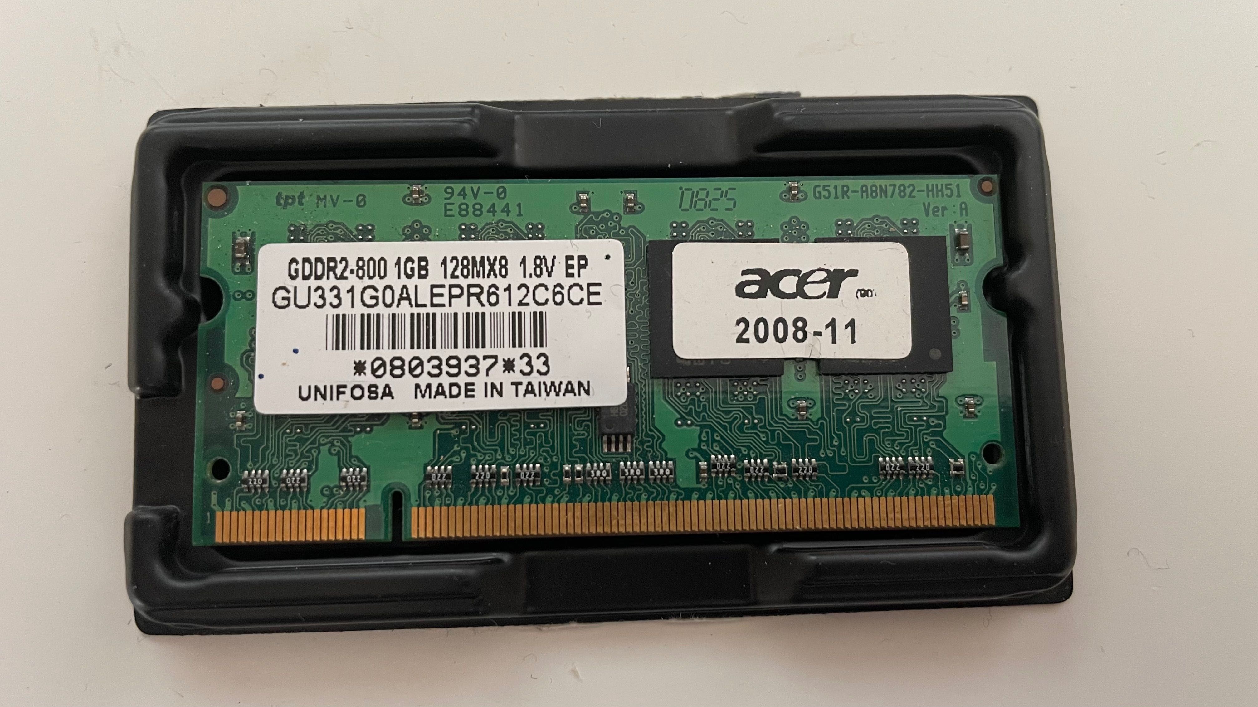 Memória Ram Acer 1GB GDDR2 800