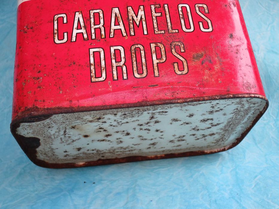 Lata metal cacaus chocolates caramelos drops Excelsior CE L.da antiga