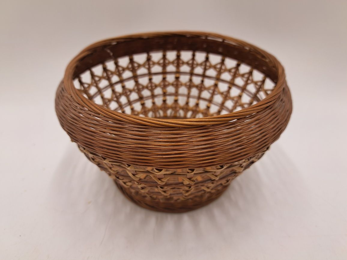 Wiklinowa osłonka mała 14 cm na doniczkę boho plecionka