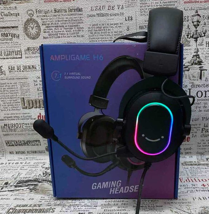 Проводная игровая гарнитура Fifine H6 White RGB c гарантией!