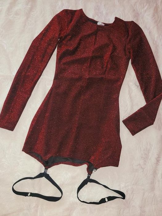 Платье для танцев с гартерами с-м