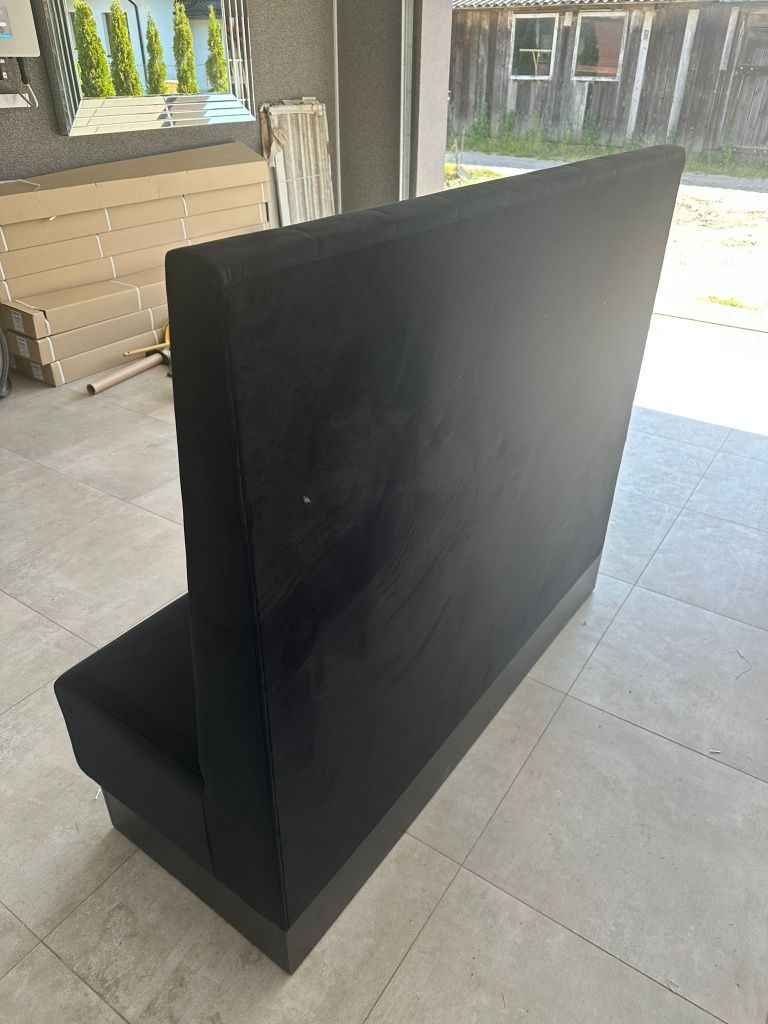 NOWE siedzisko, sofa, 150x130 cm czarny welur Modone 9716