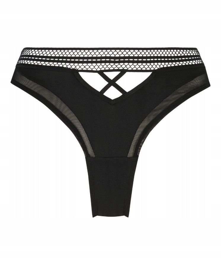 HUNKEMÖLLER czarne majtki brazyliany 40 L nowe też na XL