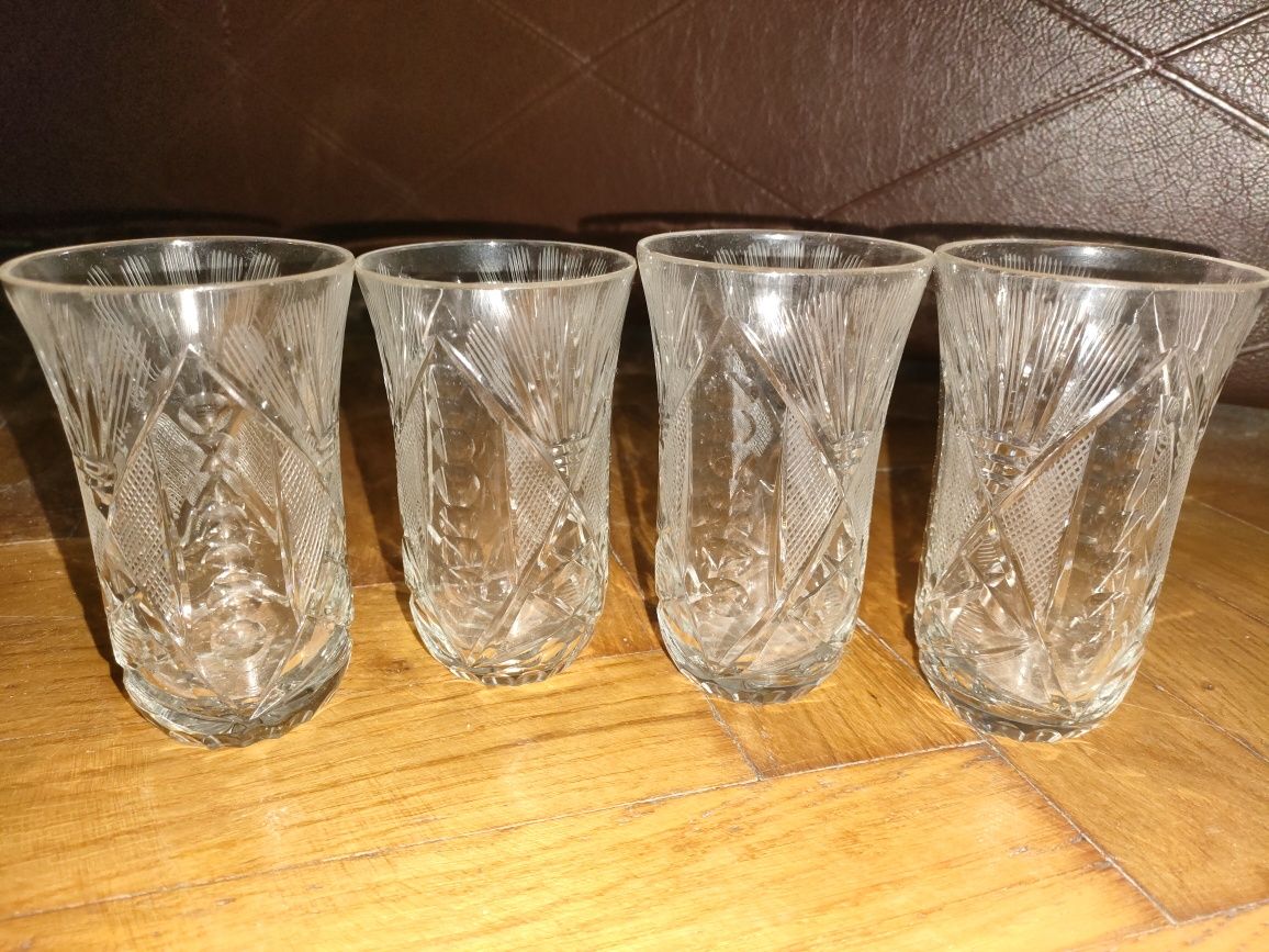 Kryształy PRL szklanki misy filiżanki