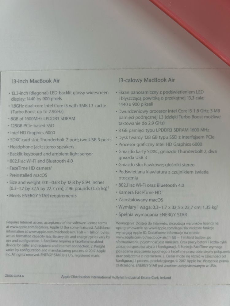 MacBook Air 13 cal Apple