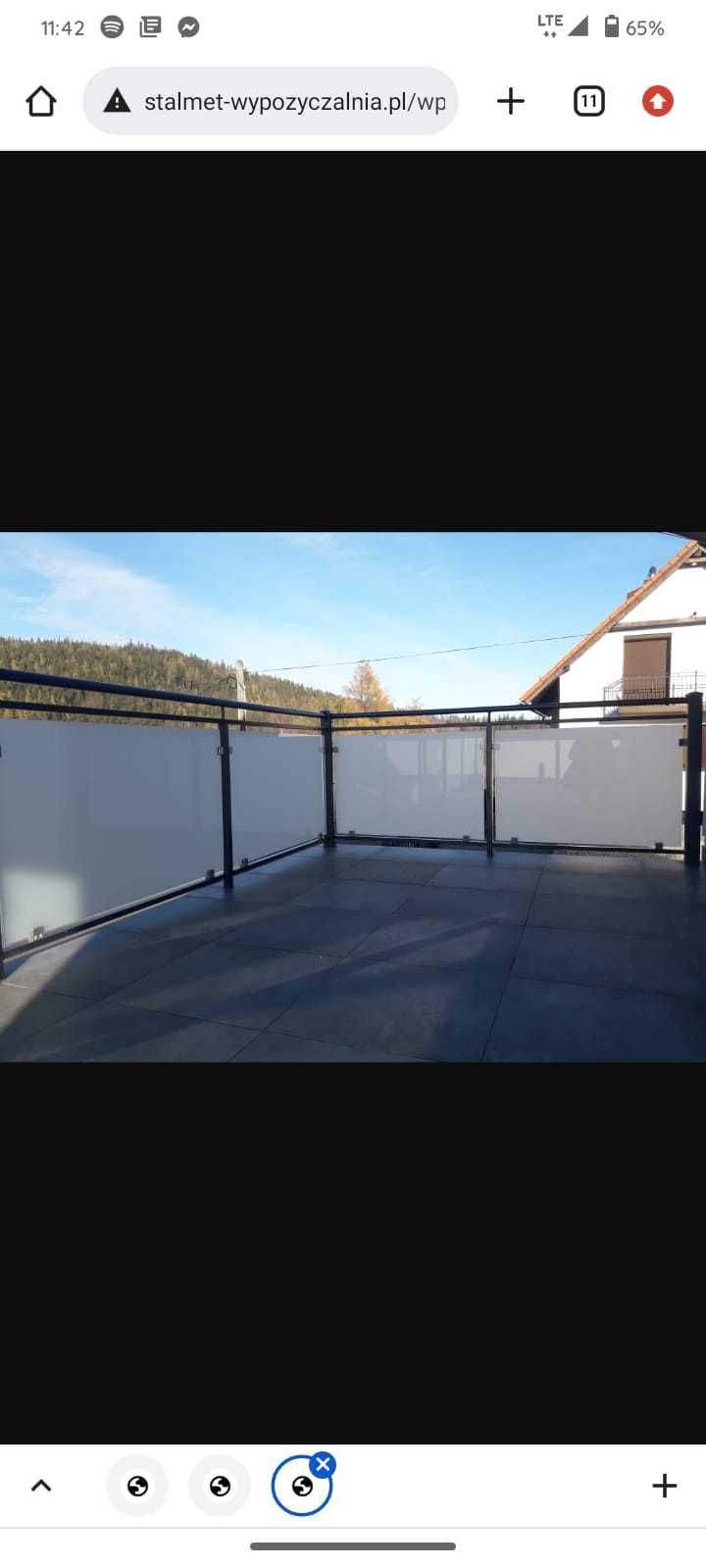Balustrady szyba szkło,balkon barierka ocynk super cena