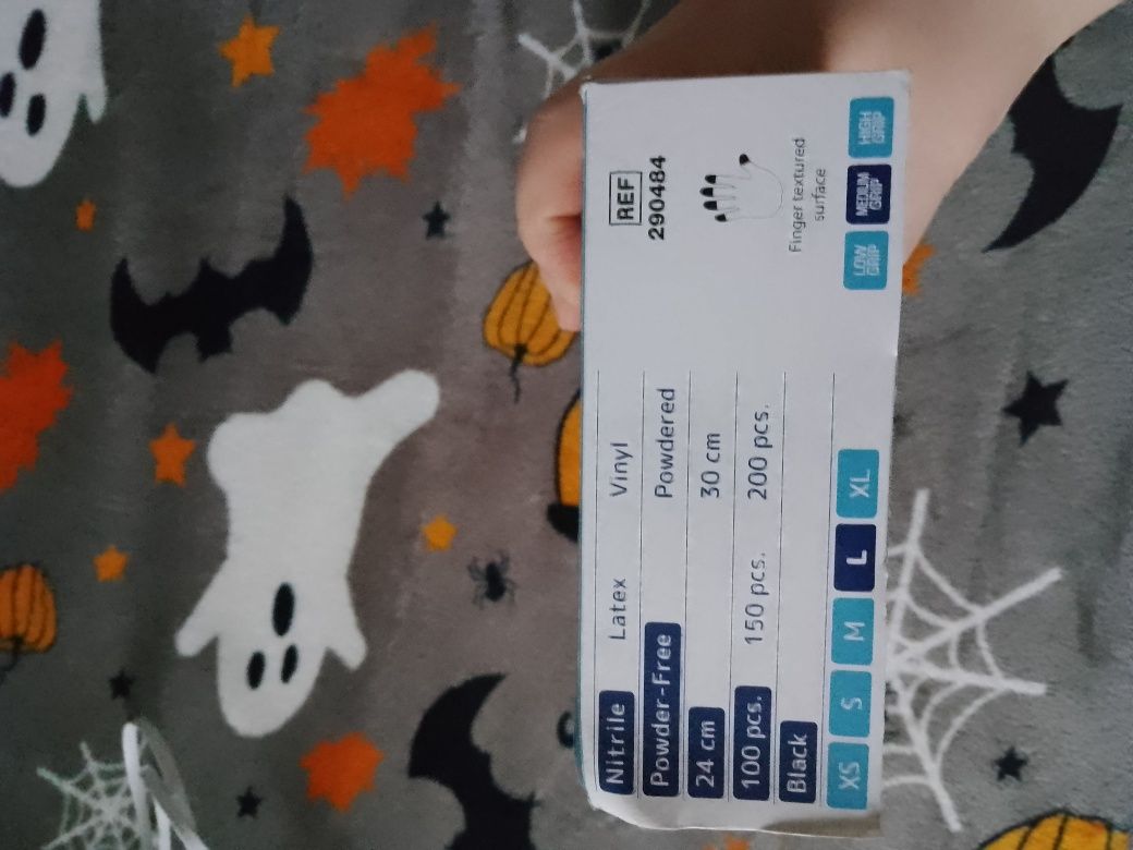 Rękawiczki nitrylowe rozmiar l