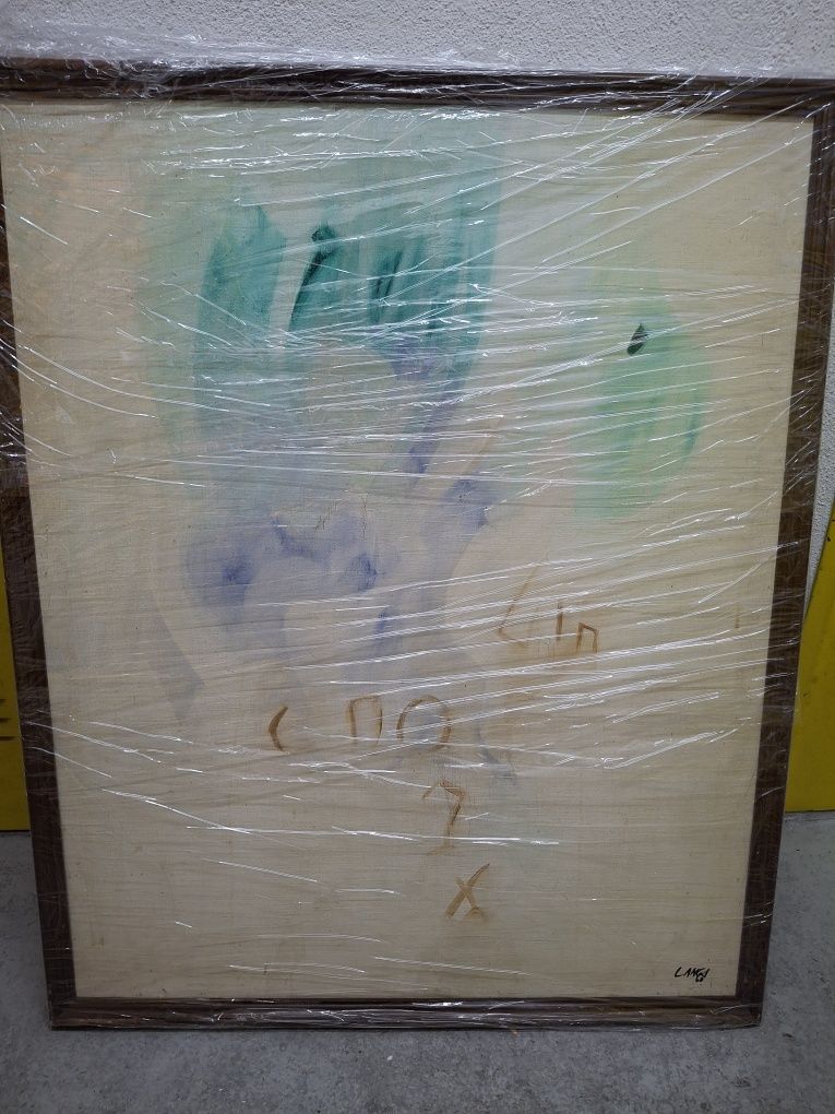 Pintura Carlos Lança 1960 quadro óleo
