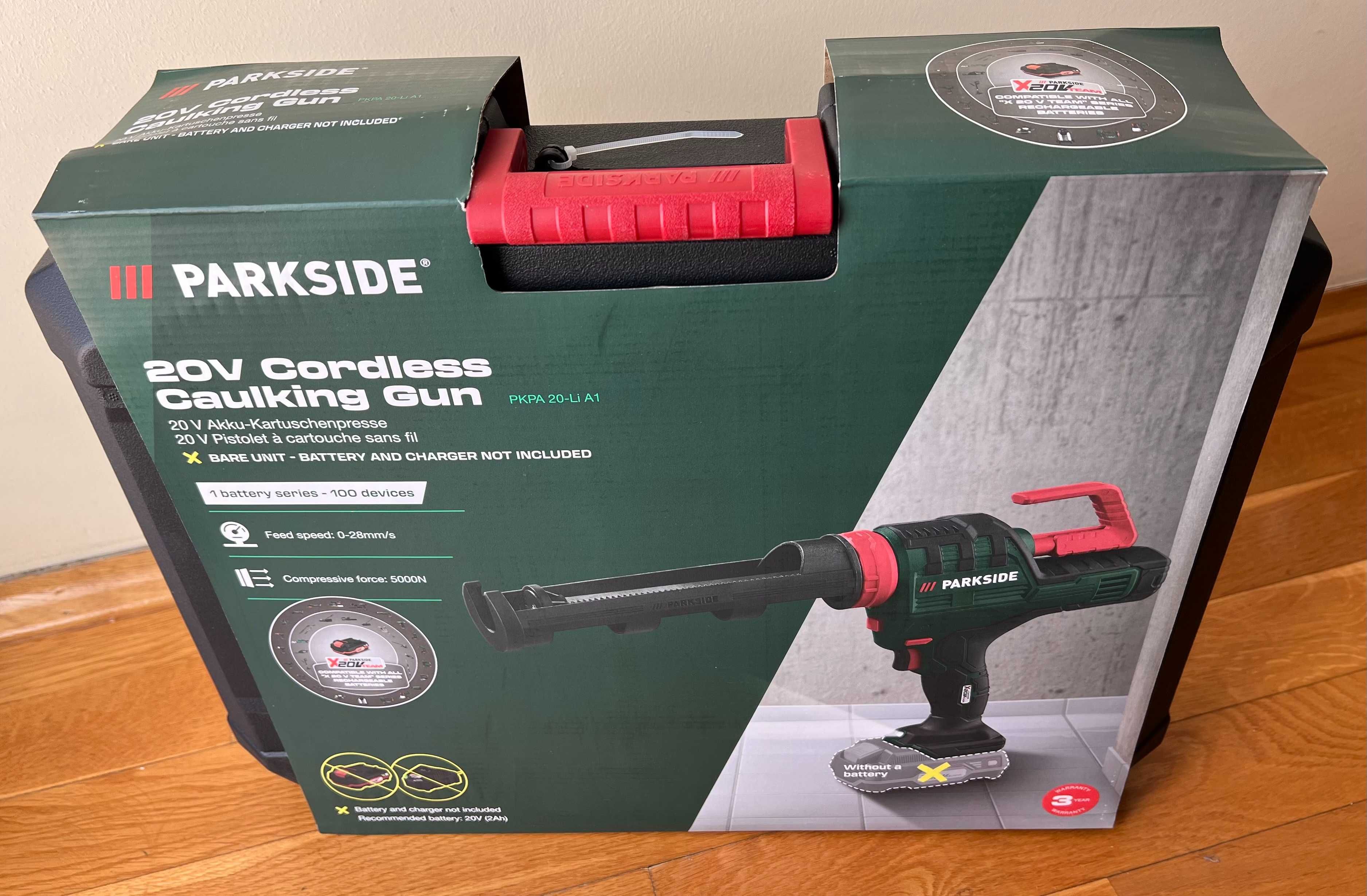 Akumulatorowy pistolet prasa do silikonu kartuszy PKPA 20-Li A1 20V