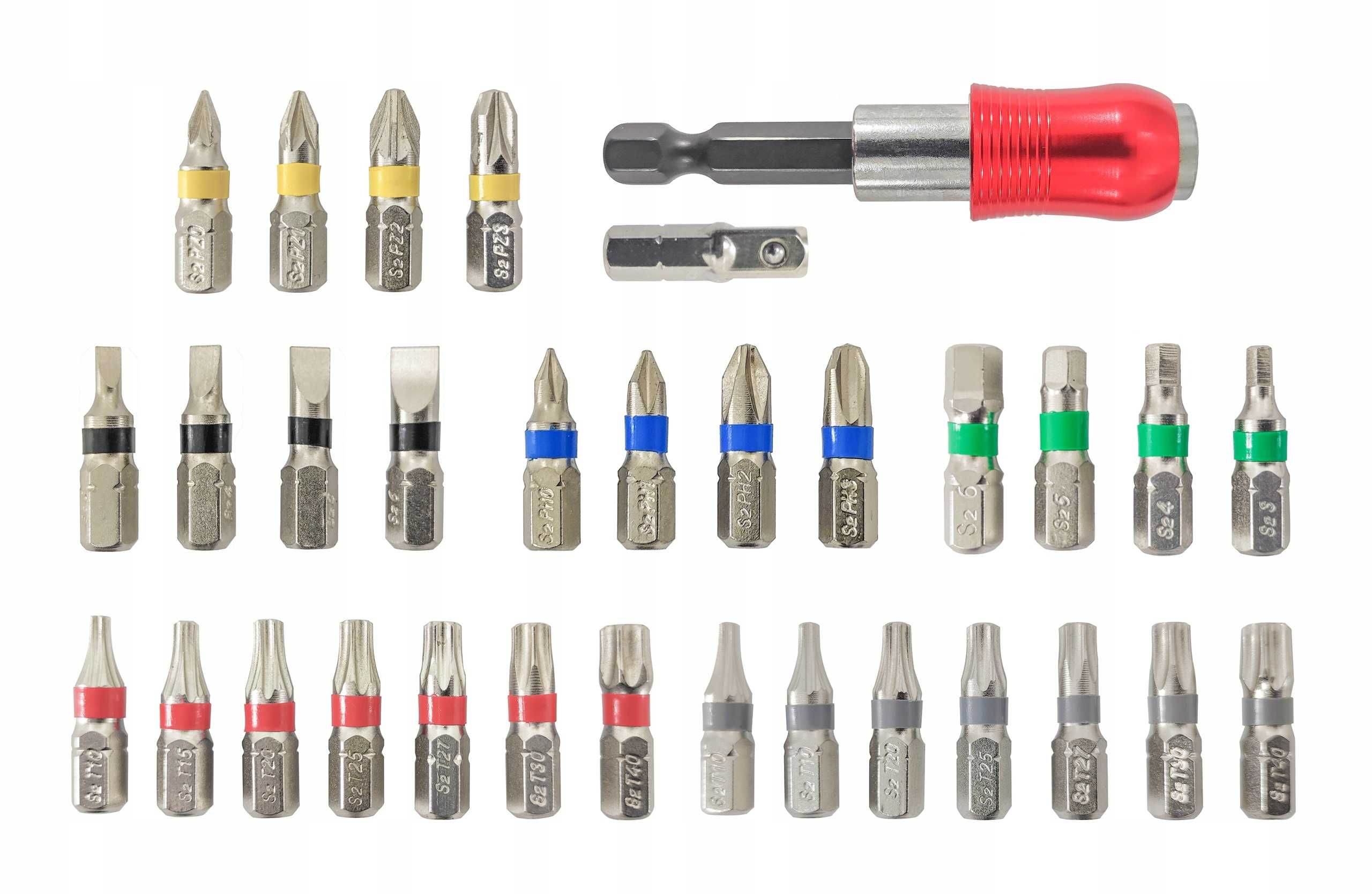 Zestaw bitów końcówek bity imbusy torx  WKRĘTARKI + UCHWYT