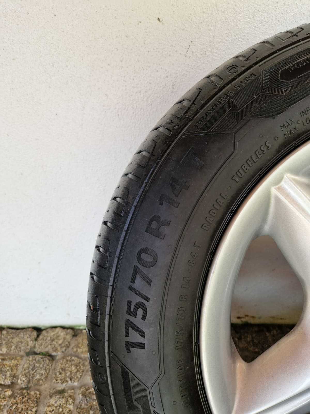 Conjunto jantes + pneus 175/70 R14. Audi 80