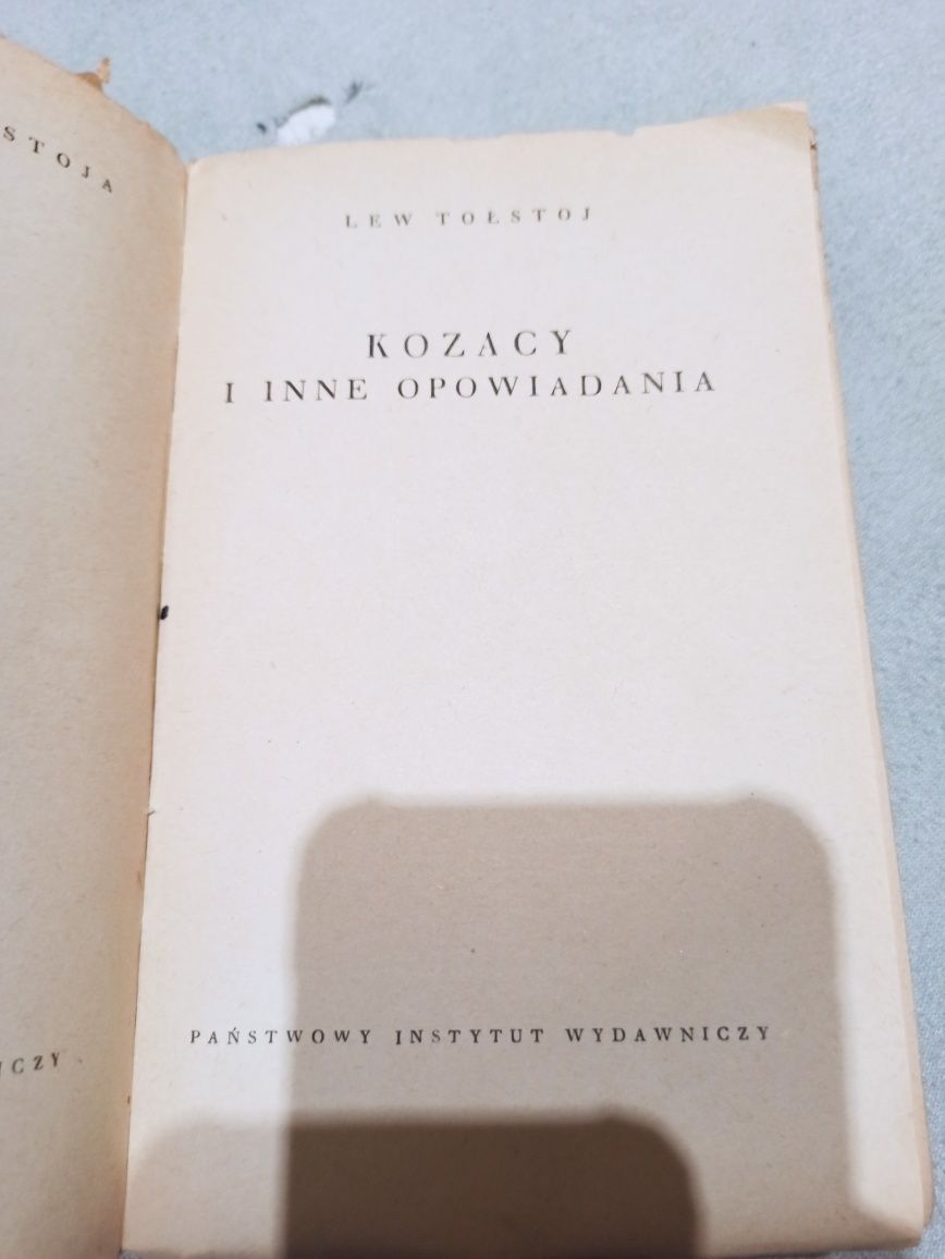 Kozacy i inne opowiadania pierwsze wydanie 1954