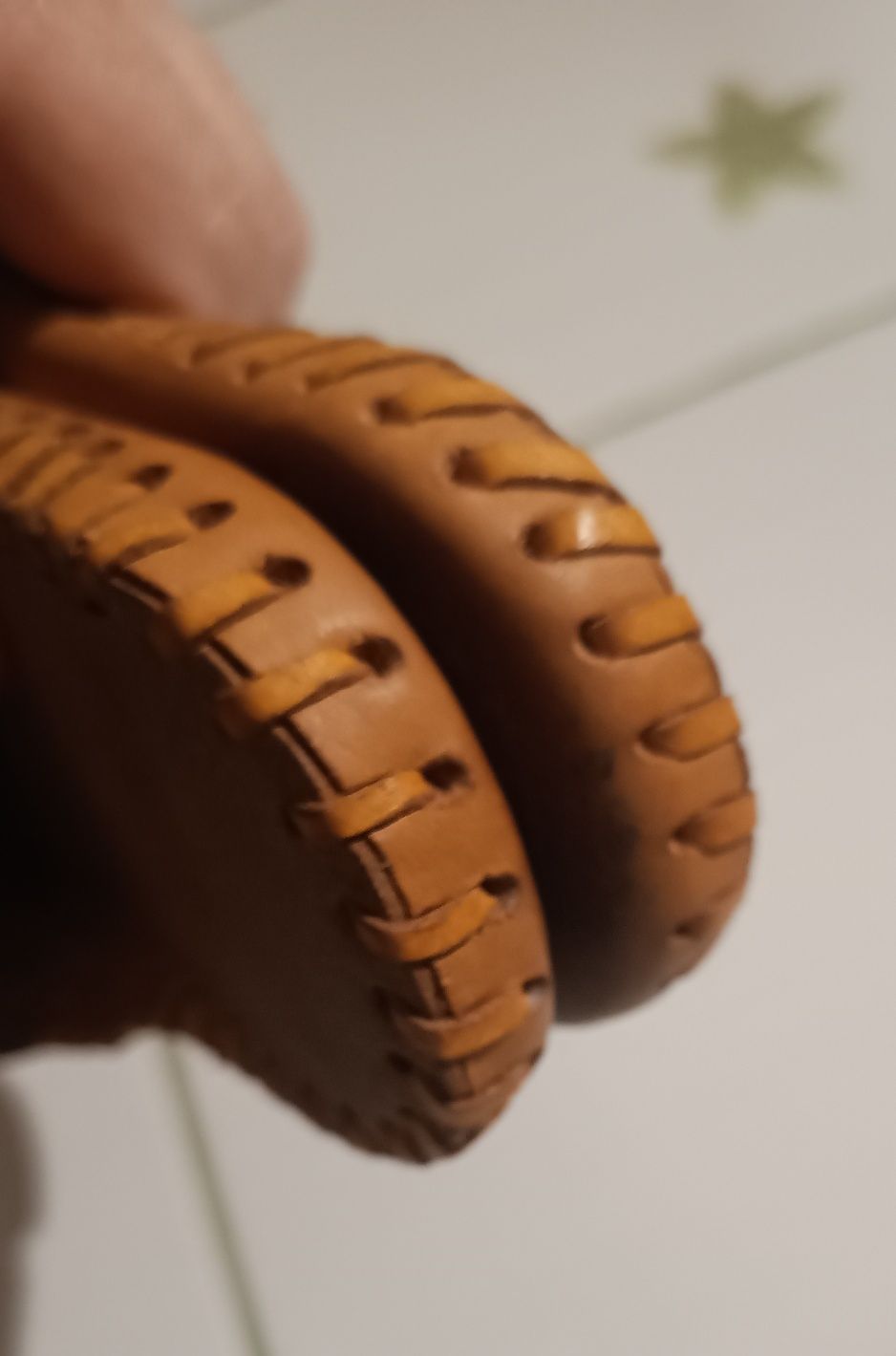 Góralskie klapki z  grubej naturalnej skóry, Rozmiar 41,5 / 42, 26 cm
