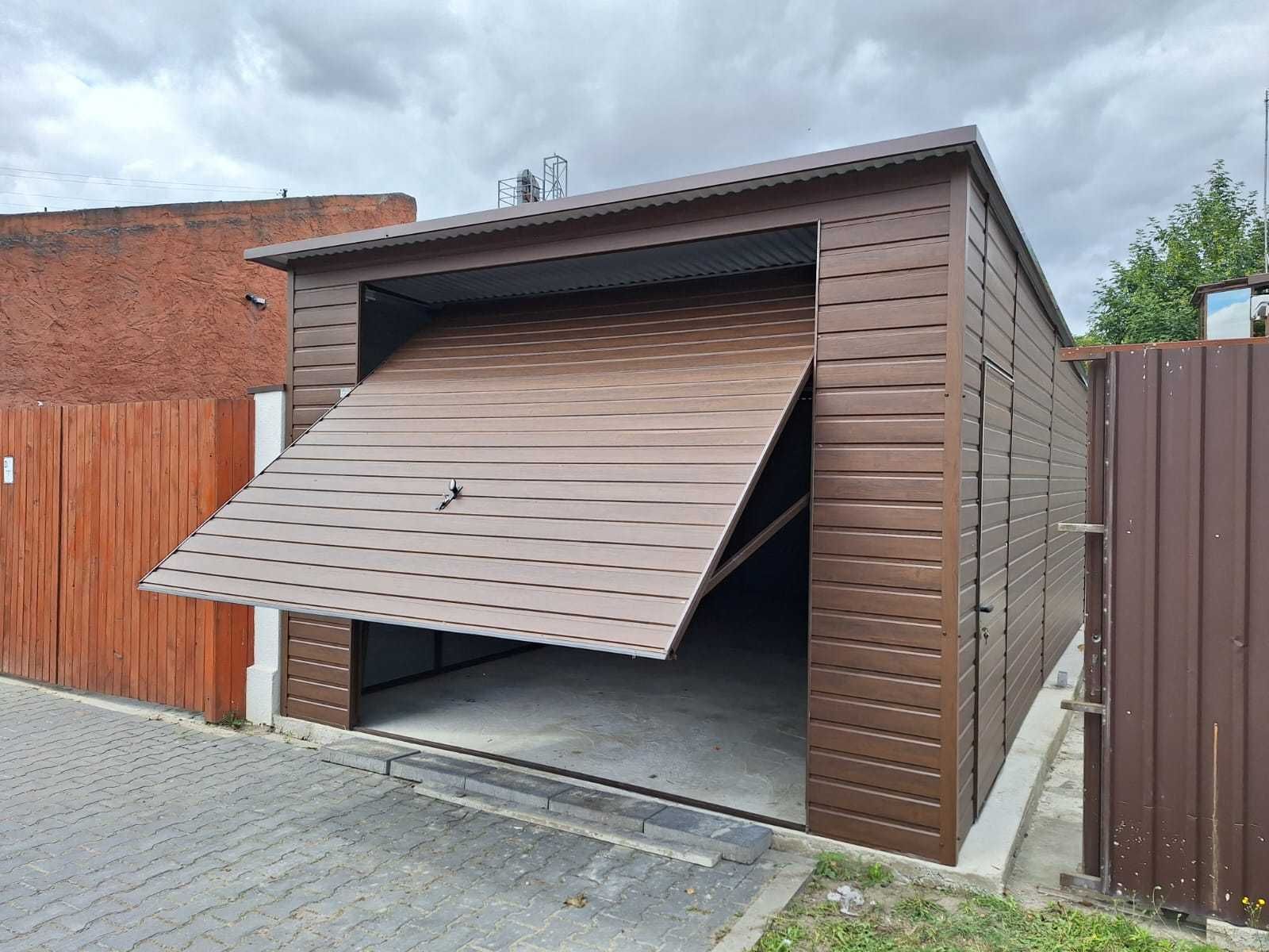 Garaż blaszany drewnopodobny 6x5 PREMIUM Garaże Blaszaki inne wymiary