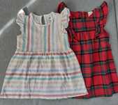 H&M sukienki 2 szt r.74 i 80