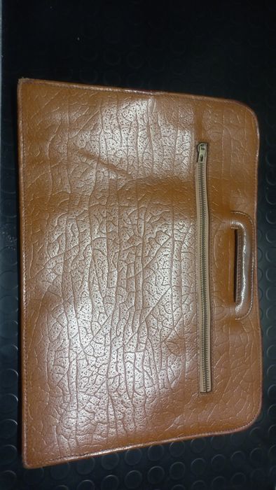 Stara skórzana aktówka PRL