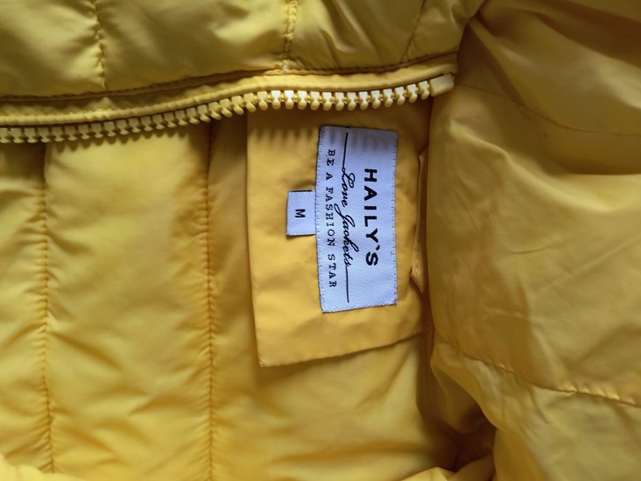 Lekka pikowana kurtka damska żółta 38 M