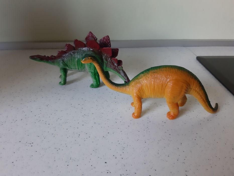 Dinozaur dinozaury tworzywo vintage diplodocus stegosaurus kolekcja bo
