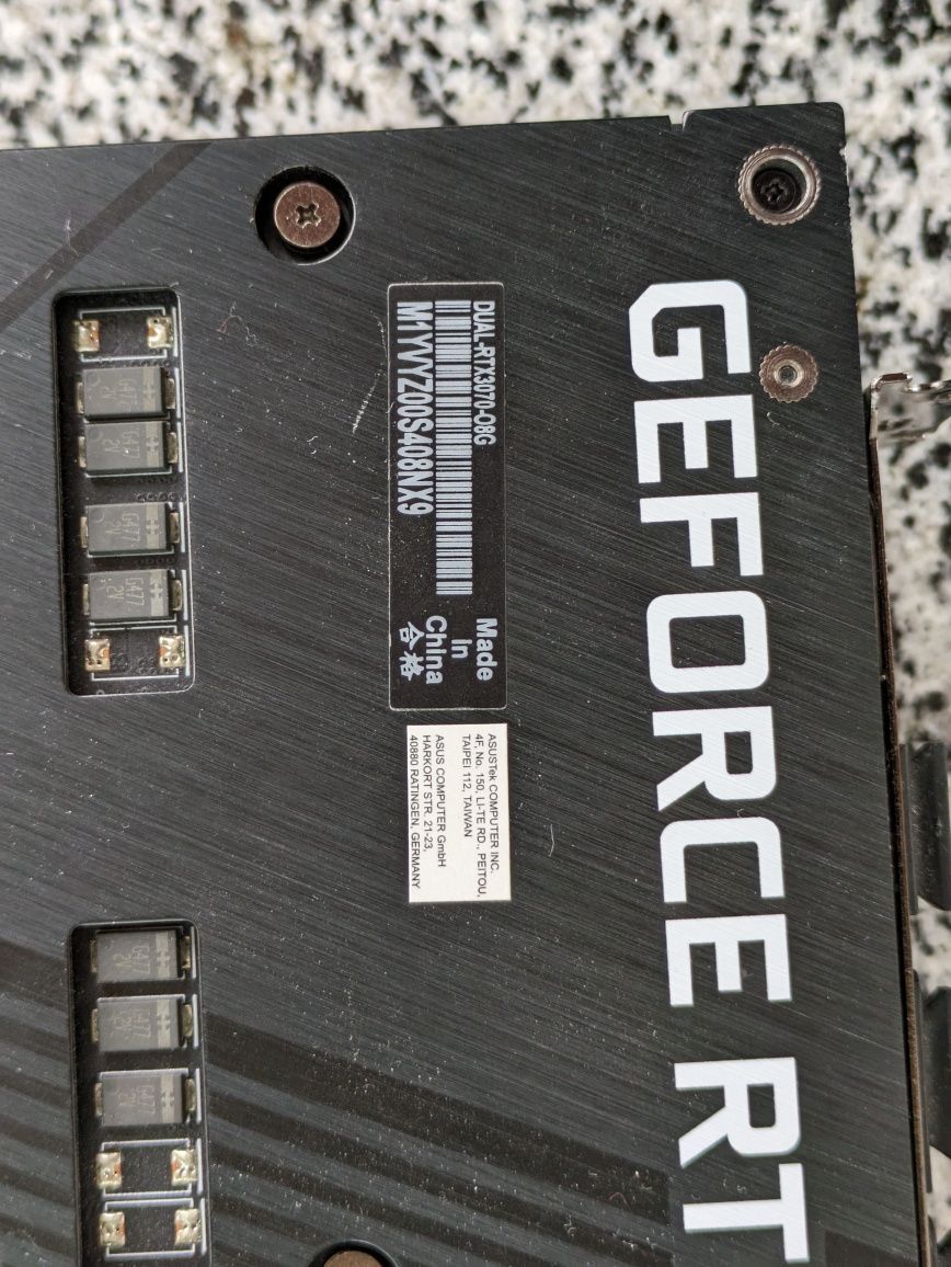 Відеокарта Nvidia GeForce RTX 3070 Asus Dual OC 8gb gddr6 Samsung