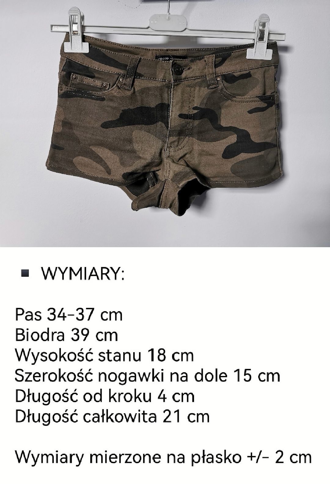 Szorty spodenki wzór wojskowy