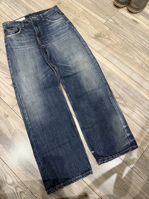 Джинсы Zara baggy S темно синего цвета