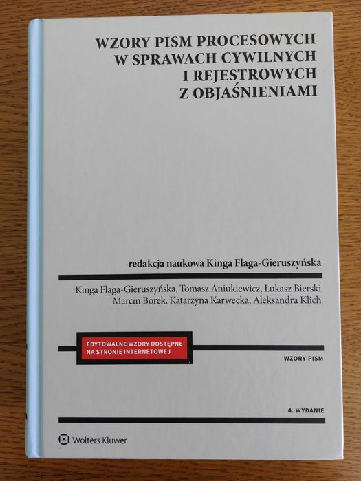 Wzory pism procesowych w sprawach cywilnych i rejestrowych
