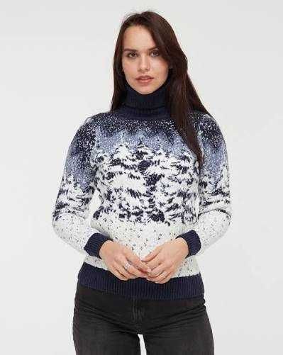 Sweter damski golf nowy wełna jagnieca + kaszmir S M L XL XXL prezent