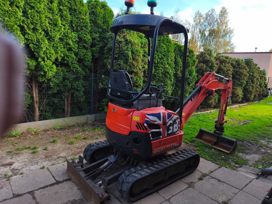 Minikoparka Cesja Leasing Koparka Kubota 1800kg 4łyżki Szybkozłącze