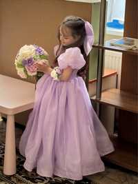 Неймовірна лілова сукня на випускний святкова для дівчинки 5-6 років