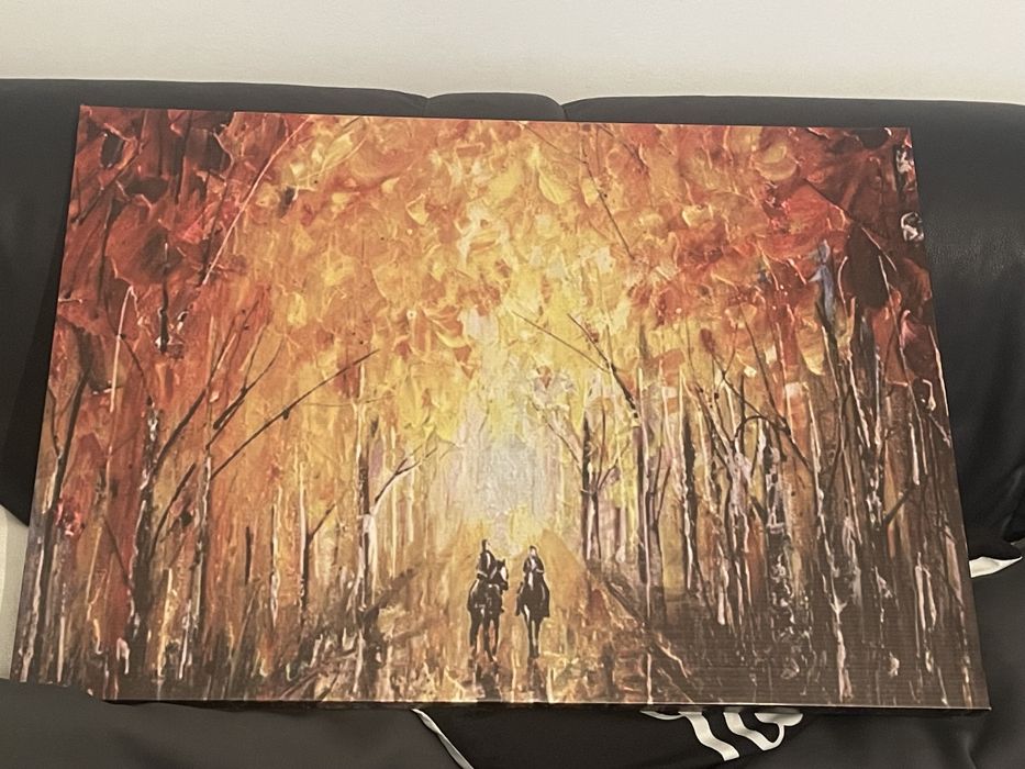 Tela com impressao abstrata