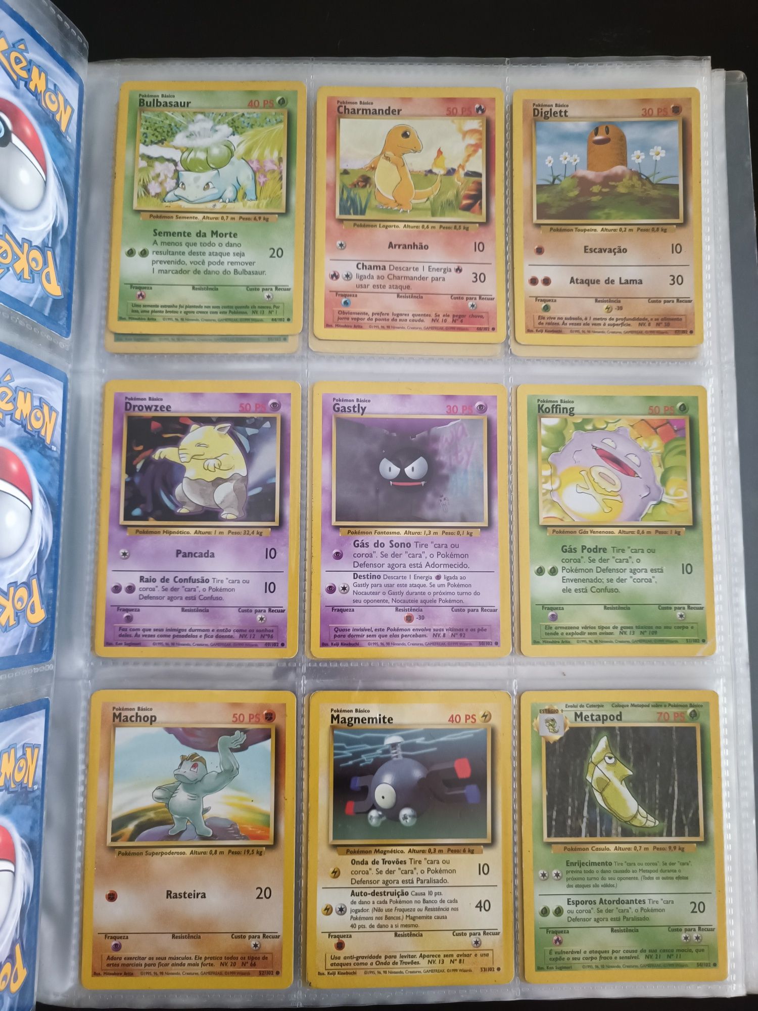 Cartas Pokémon base set / fóssil / neo
