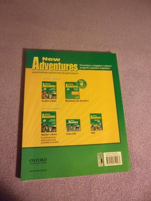 podręcznik do angielskiego NEW ADVENTURES- elementary workbook + płyta