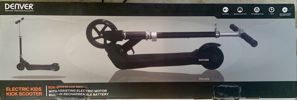 Denver SCK‑5300 Black / nowa / hulajnoga elektryczna / komplet
