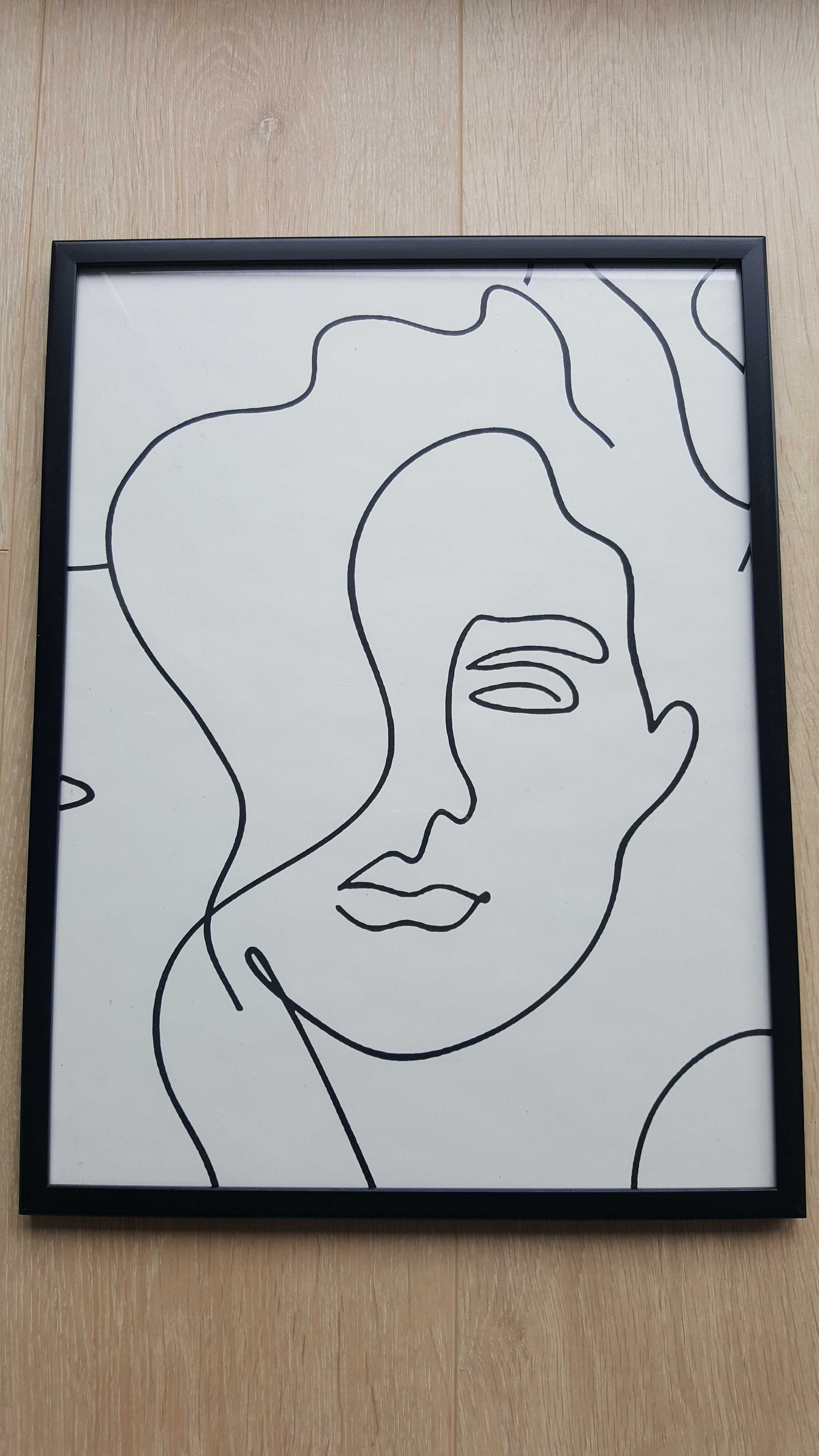 Obraz plakat sztuka nowoczesna twarz kobieta 30x40