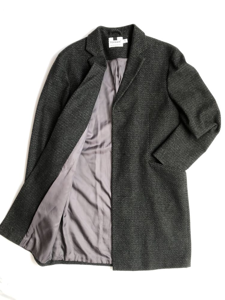 Класичне Чоловіче Пальто Topman Long Wool Coat