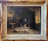 Kuchnia opalana drewnem - Dimoin - obraz olejny
