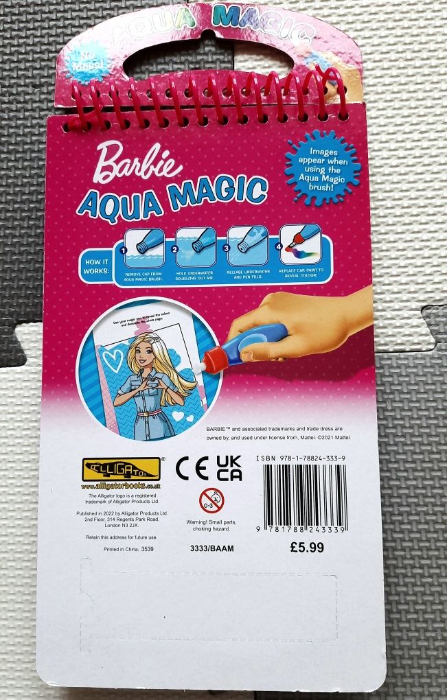 Barbie Aqua Magic water colouring kolorowanka wodna po angielsku