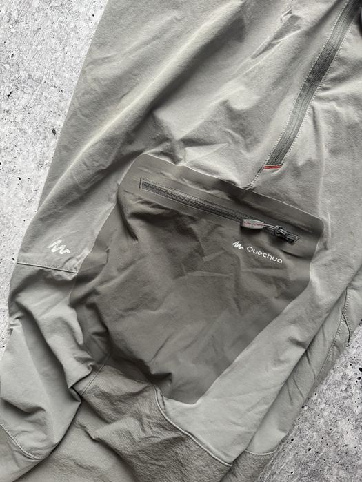 Трекинговые нейлоновые штаны Quechua с нейлоновым карманом на утяжках