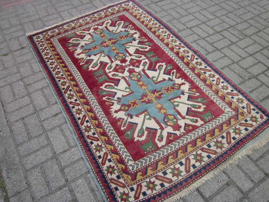 dywan wełniany ręcznie tkany antyk Kazak