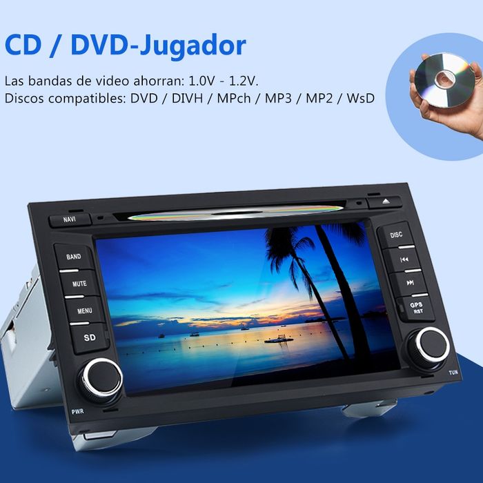 Rádio Seat Leon Mk3 5F 2din GPS com LEITOR CD/DVD BLUETOOTH Windows CE