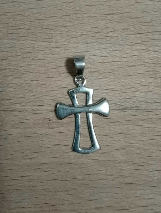 Cruz antiga, de prata original, contrastada, nova!