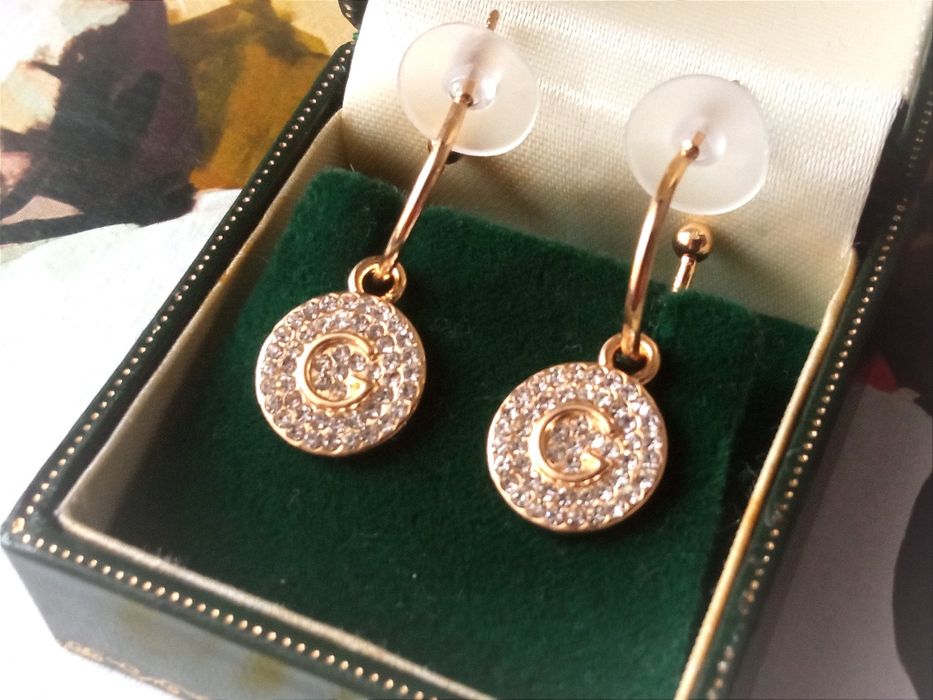 Guess Pozłacane Złote Klasyczne Kolczyki Koła Kółka Obręcze jak Gucci