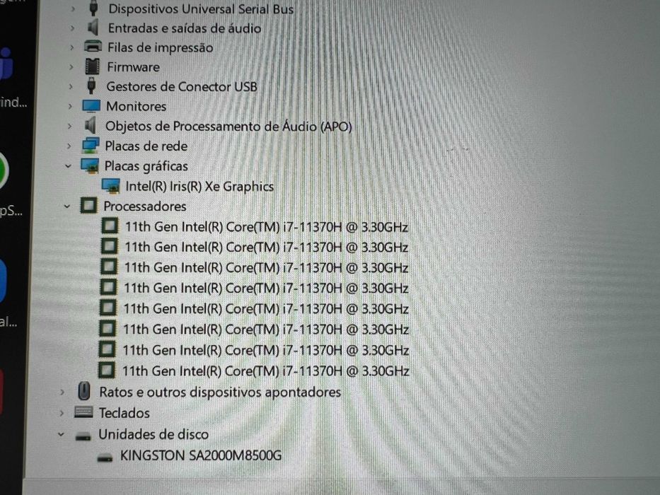Portátil Asus K3500P Core i7 11th, 16Gb Ram, disco SSD M.2, Windows 11
